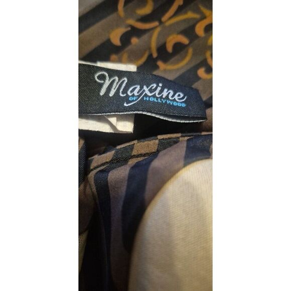 Vintage Maxine Of Hollywood Shirred Front Women's One Piece Swimsuit Sz 10 - Picture 3 of 4